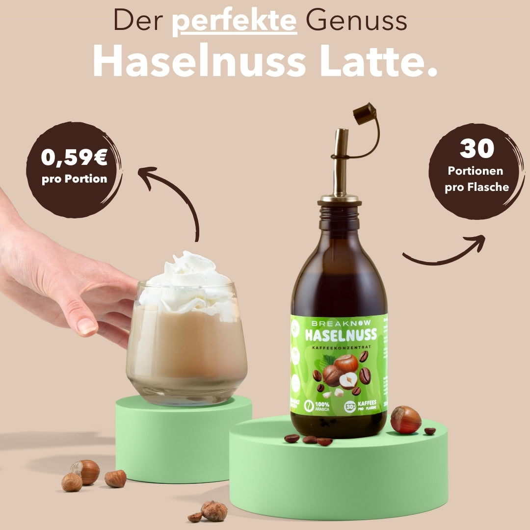 Haselnuss Latte Kaffeekonzentrat